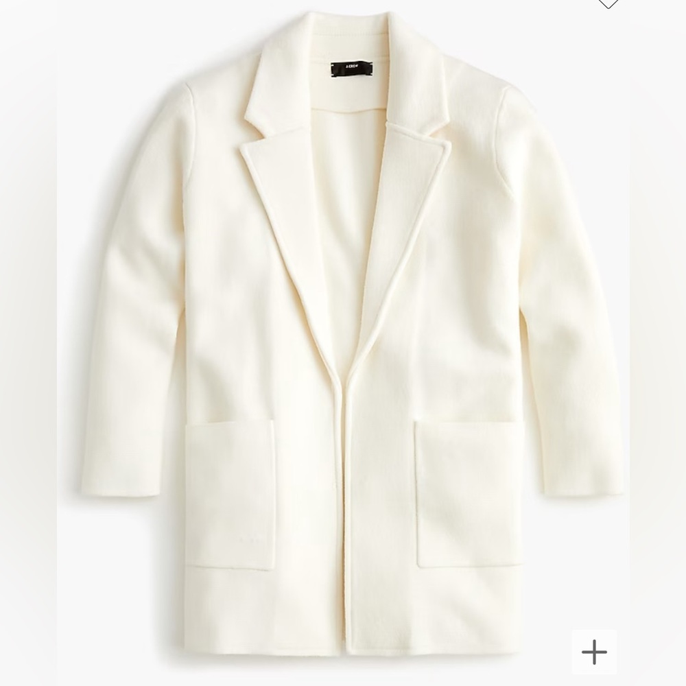 J.Crew sophie open-front sweater-blazer ivory